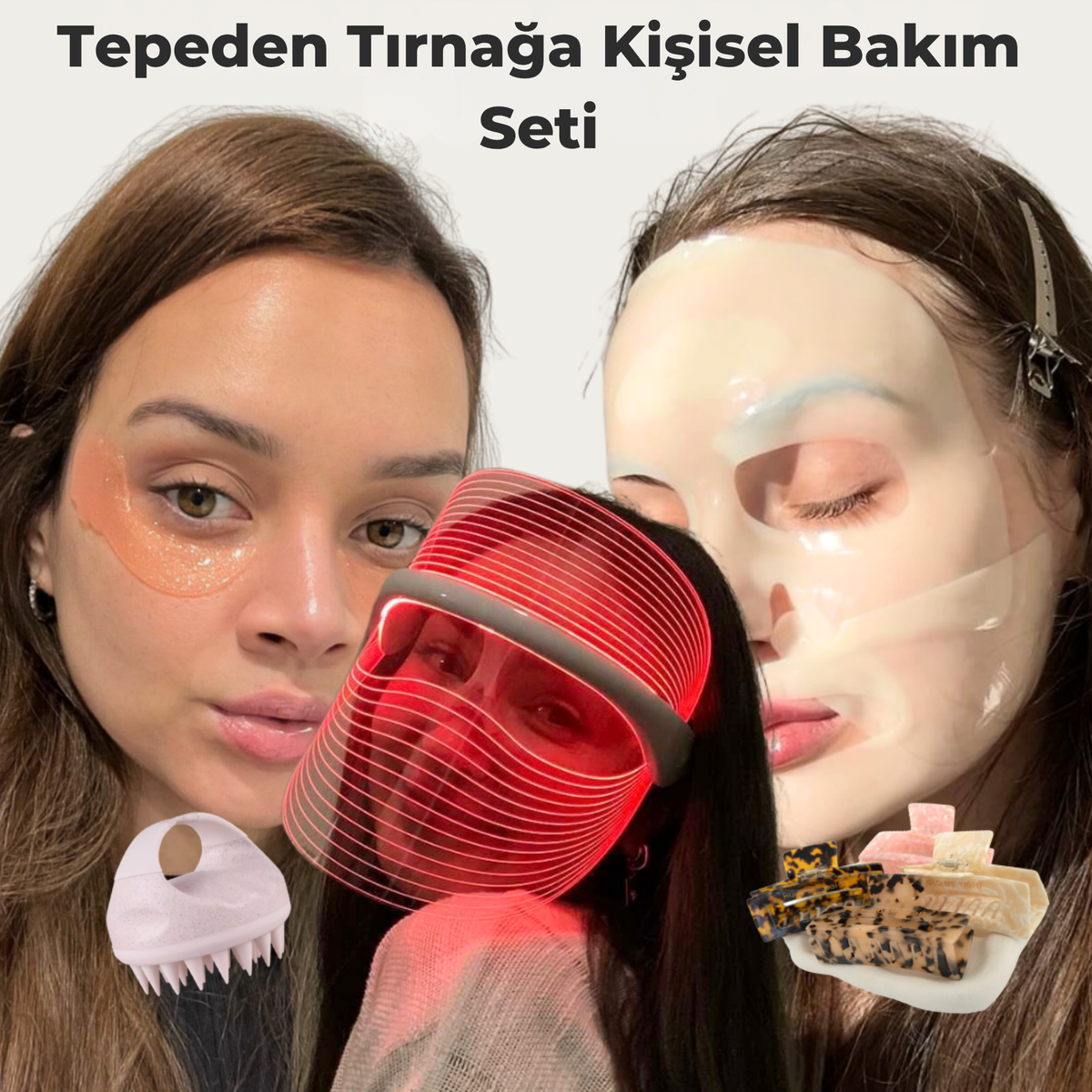3'ü 1 Arada LED Işık Terapisi Maskesi